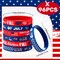 96 Pcs USA Silicone Bracelets American Flag Patriotic Wristband Red White and Blue Bracelets 4th of July Independence Day Rubber Wristbands Party Favors Gifts Supplies for Memorial Day